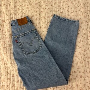 Levi's Ribcage Straight Blue Jeans